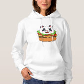 Pull À Capuche Panda avec hamburger (Devant)