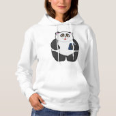 Pull À Capuche Panda avec téléphone portable (Devant)