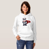 Pull À Capuche Panda en héros avec Masque et Cap (Devant entier)