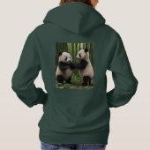 Pull À Capuche Pandas Bébés En Jeu Dans Une Forêt De Bambou, (Dos)