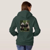 Pull À Capuche Pandas Bébés En Jeu Dans Une Forêt De Bambou, (Dos entier)
