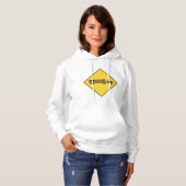 Pull À Capuche Panneau d'avertissement de camion de débardage Séc (Devant entier)
