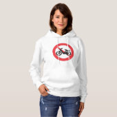Pull À Capuche Panneau de signalisation "Interdiction aux motos" (Devant entier)