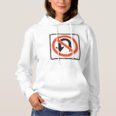 Pull À Capuche Panneau d'interdiction de demi-tour Symbole de séc (Devant)