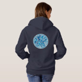 Pull À Capuche Panneaux de paix TVUC dans les tons bleus (Dos entier)