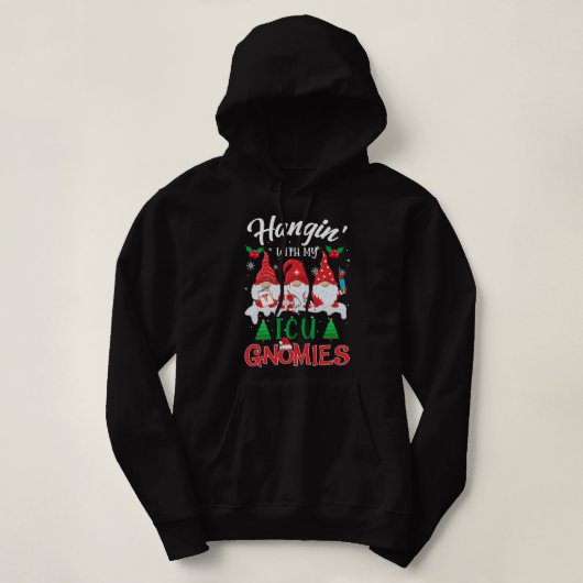 Pull À Capuche Panser avec mes Gnomies de l'ICU Infirmière Noël P (Design devant)