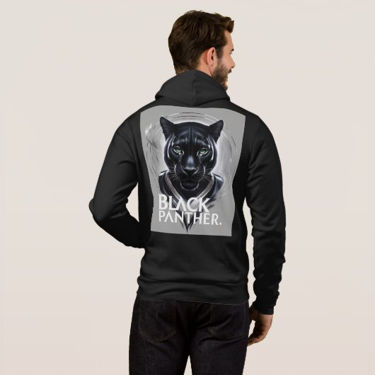 Pull À Capuche Panthère noire (Dos entier)