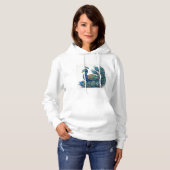 Pull À Capuche paon dans un art mandala imprimé (Devant entier)