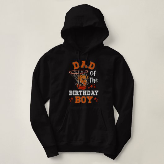 Pull À Capuche Papa Du 5E Anniversaire Basketball Garçon Thème 5 (Design devant)
