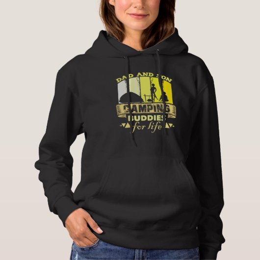 Pull À Capuche Papa Et Son Camping Épouses Pour La Vie (Devant)