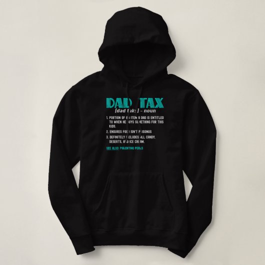 Pull À Capuche Papa Impôt Drôle papa Définition de l'impôt Fête d (Design devant)