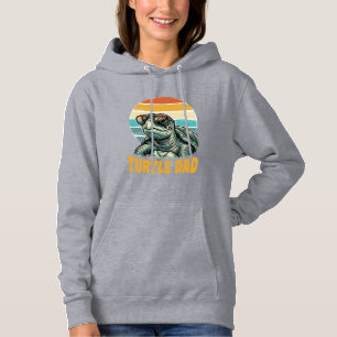 Pull À Capuche Papa Tortue Rétro Coucher de Soleil Vintage Gravur
