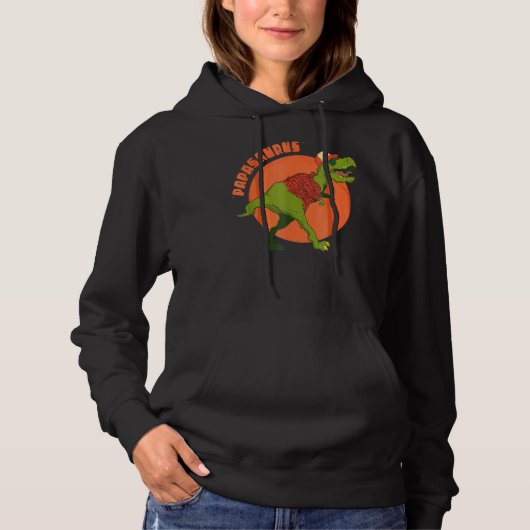 Pull À Capuche Papasaurus Tee T rex Papa Saurus Dinosaur Grand-pè (Devant)