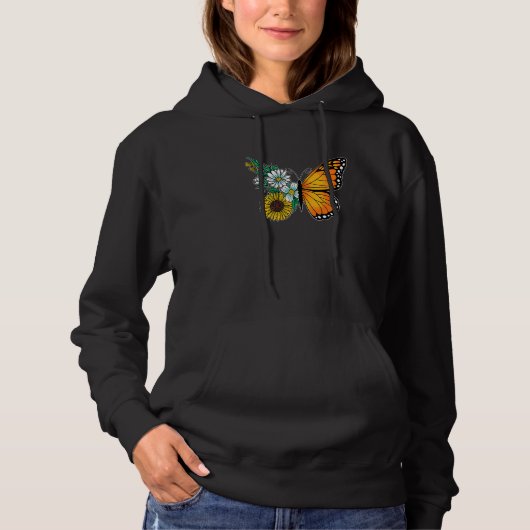 Pull À Capuche Papillon floral (Devant)