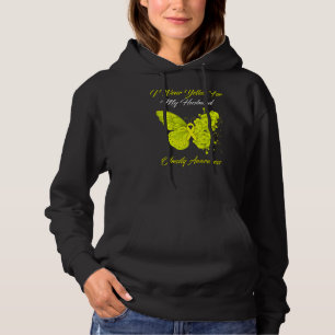 Pull À Capuche Papillon Je Porte Jaune Pour Mon Mari Obésité Awa