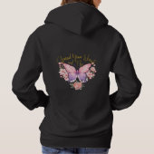 Pull À Capuche Papillon Rêve Pastel Fleece Esthétique Floral (Dos)