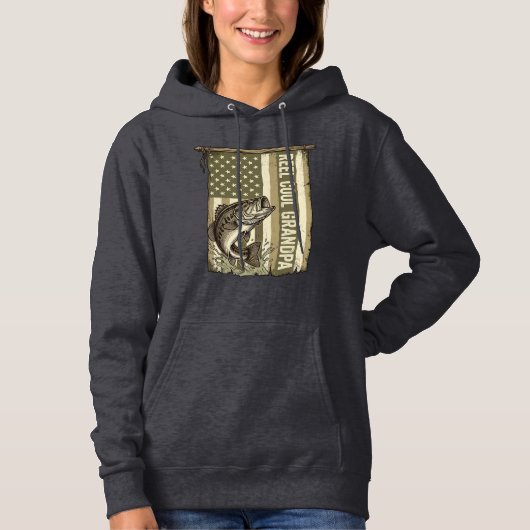 Pull À Capuche Papou Super Cool T-Shirt de pêche à la basse rétro (Devant)