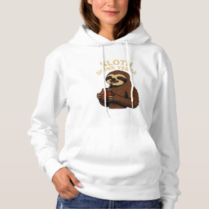Pull À Capuche Paresseux Boit Yerba � Drôle Rétro Vintage Paresse