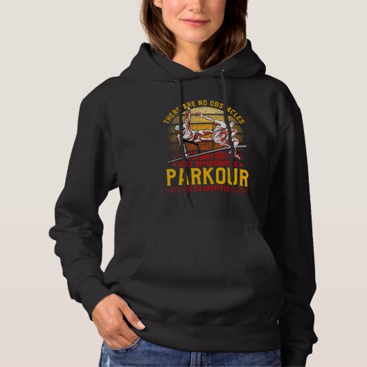 Pull À Capuche Parkour extreme athlete parkour runner funny sayin (Devant)