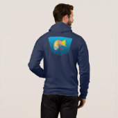 Pull À Capuche Parrotfish - arrière - plan bleu dégradé | (Dos entier)