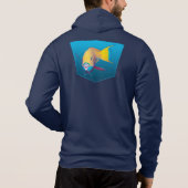 Pull À Capuche Parrotfish - arrière - plan bleu dégradé | (Dos)
