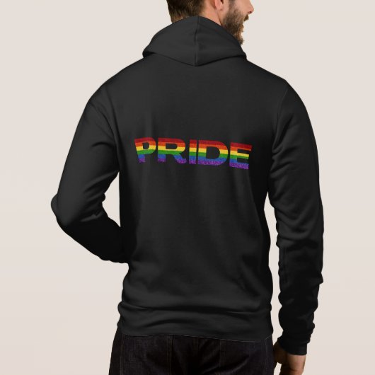 Pull À Capuche PARTIES SCINTILLANT LGBT Rainbow Pride (Dos)