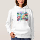 Pull À Capuche Pastel d'Art Abstrait (Devant)