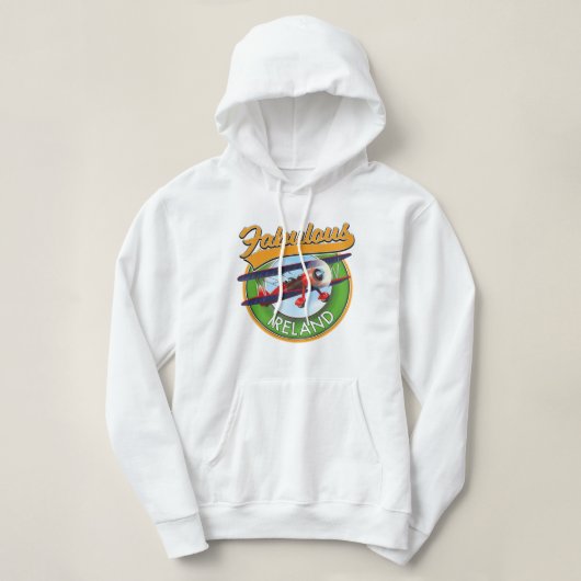 Pull À Capuche patch de voyage en Irlande fabuleux. (Design devant)