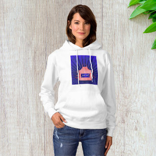 Pull À Capuche Patriotique USA Chef Rouge Blanc Bleu BBQ Cuisine
