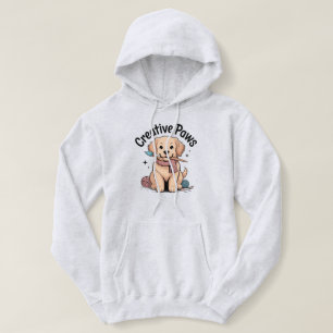 Pull À Capuche Patte Créative Peintre Chien Retriever Doré