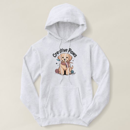 Pull À Capuche Patte Créative Peintre Chien Retriever Doré (Design devant)