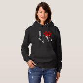 PULL À CAPUCHE PATTE DE CHIEN D'AMOUR TENDANCE (Devant entier)