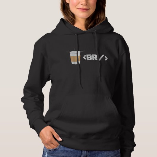 Pull À Capuche Pause café - Développeur logiciel - Codin informat (Devant)