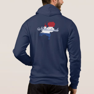 Pull À Capuche Pays-Bas Carte Drapeau Souvenir Moderne, Dos