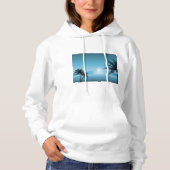 Pull À Capuche Paysage Tropical de Nuit (Devant)