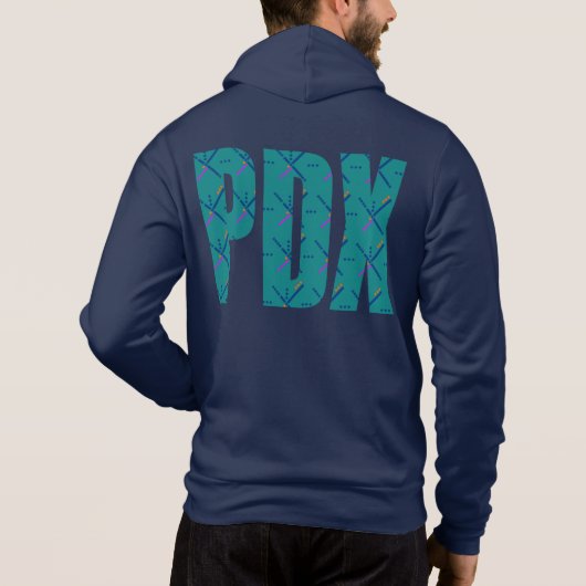 Pull À Capuche PDX Portland - Texte du tapis de l'aéroport (Dos)
