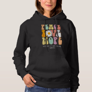 Pull À Capuche Peace Love Hope Hypoplasique Gauche Syndrome de Co