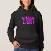 Pull À Capuche Peace Love Light Yoga dit (Devant)