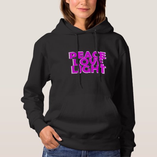Pull À Capuche Peace Love Light Yoga dit (Devant)