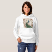 Pull À Capuche Peacock gracieux : Art Nouveau Vector Art (Devant entier)