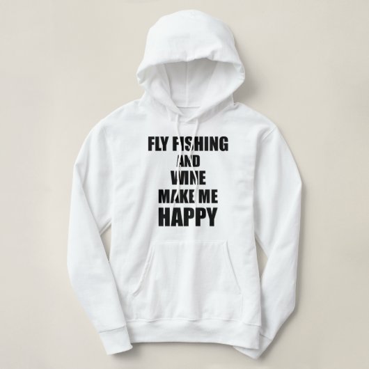 Pull À Capuche Pêche À Voler Et Vin Me Rendre Heureux Drôle Idée (Design devant)