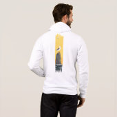 Pull À Capuche Peinture de brosse à goélands tranquants (Dos entier)