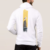 Pull À Capuche Peinture de brosse à goélands tranquants (Dos)