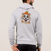 Pull À Capuche Peinture de visage de squelette mignon Hamster Hal (Dos)