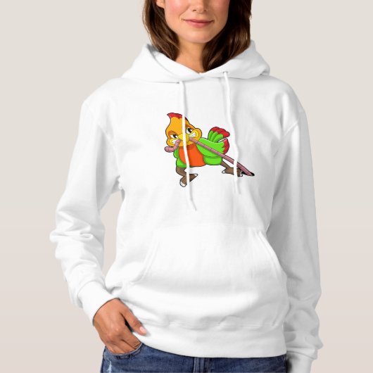 Pull À Capuche Perroquet avec ver (Devant)