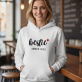 Pull À Capuche Personalized Besties Hoodie BFF Date Shirt