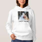 Pull À Capuche Personalized Cat Lover Black and White Pet Photo (Devant)