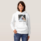 Pull À Capuche Personalized Cat Lover Black and White Pet Photo (Devant entier)