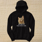 Pull À Capuche Personalized Pet Photo Text Black White Cat Mom