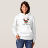 Pull À Capuche Personnage de renne «Préféré du Père Noël» (Devant entier)